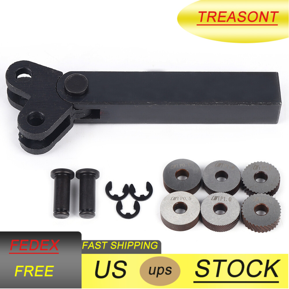 Dual Head Knurls Lathe Knurling Tool Holder Rotating Head Multi Knurl Coarse