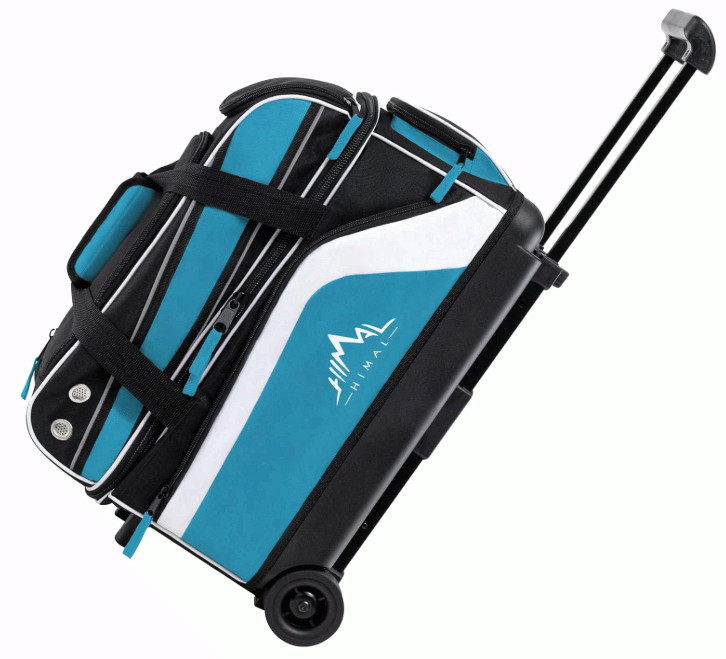 Double Roller 2-Ball Bowling Bag (with Shoe Compartment & Retractable Handle)