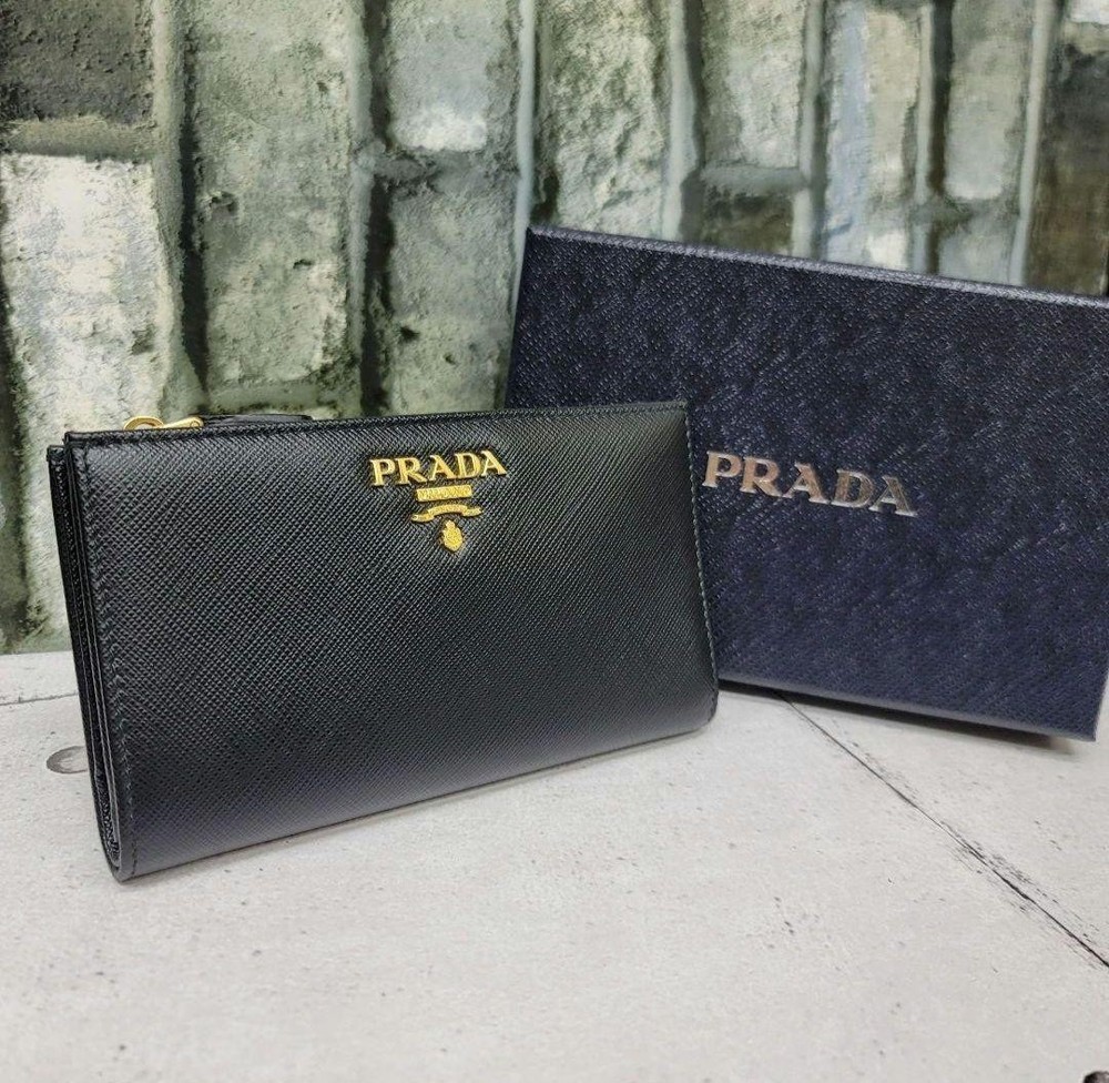 PRADA Saffiano 1ML009 Black Wallet