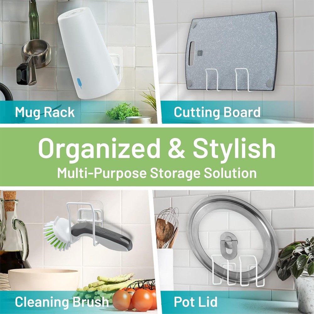 Hook LAB Reusable Sponge Holder Kitchen & Bathroom White