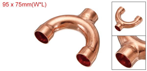 Tee Y Type Copper Fitting Welding Joint Split Union Intersection 7/8 Inch