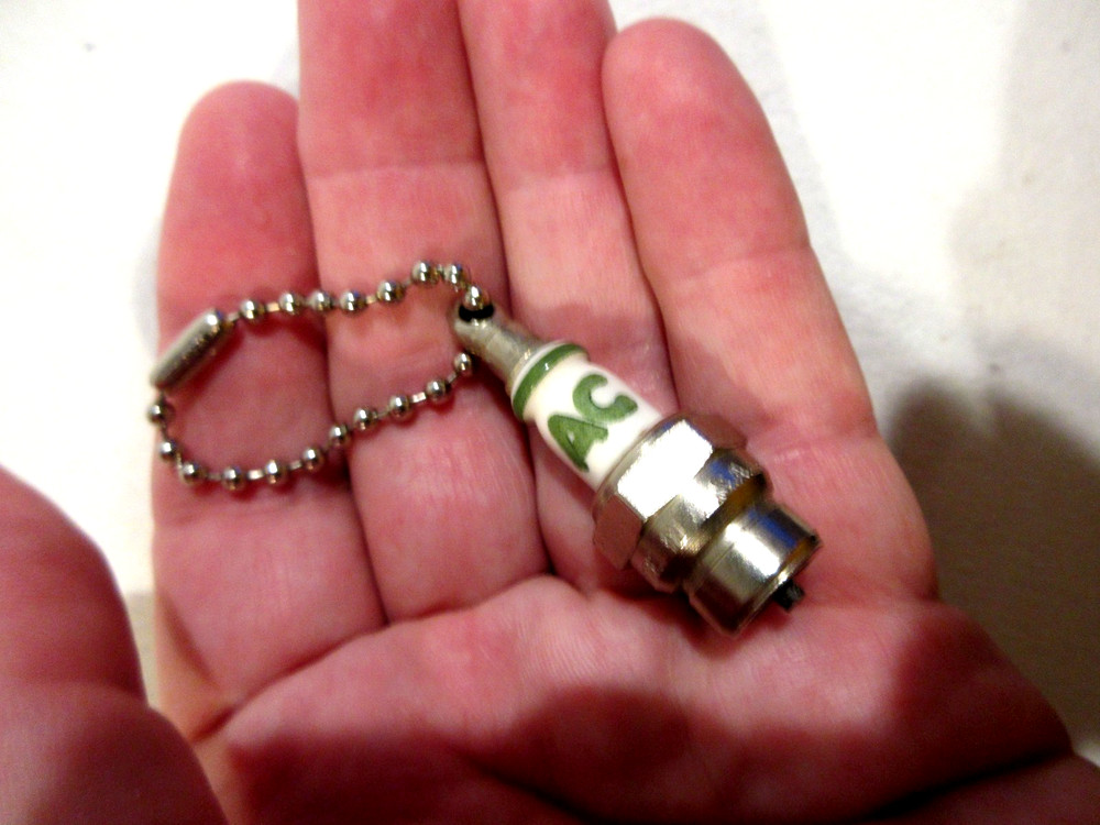 AC Spark Plug 75th Anniversary Keychain