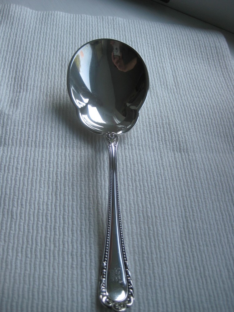 1896 Gorham Silver & Electro Plated Serving Spoon M Monogram