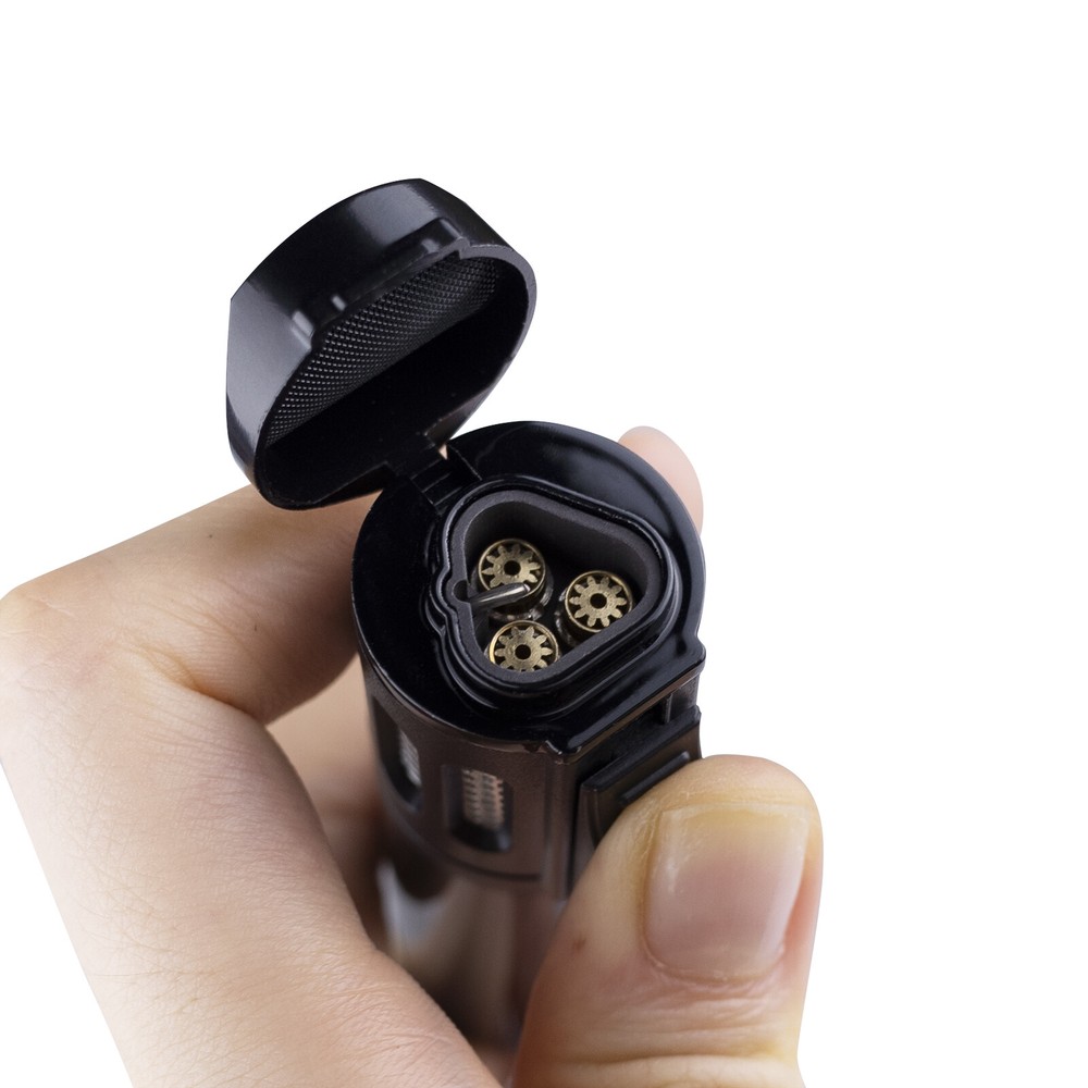 Torch Lighter Butane Cigar Lighter Adjustable Refillable Triple Jet Flame