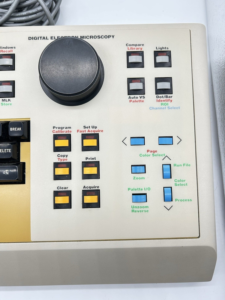 KEVEX 8000K/B DIGITAL ELECTRON MICROSCOPY ANALYST KEYBOARD W/ TEMPLATE & CABLE