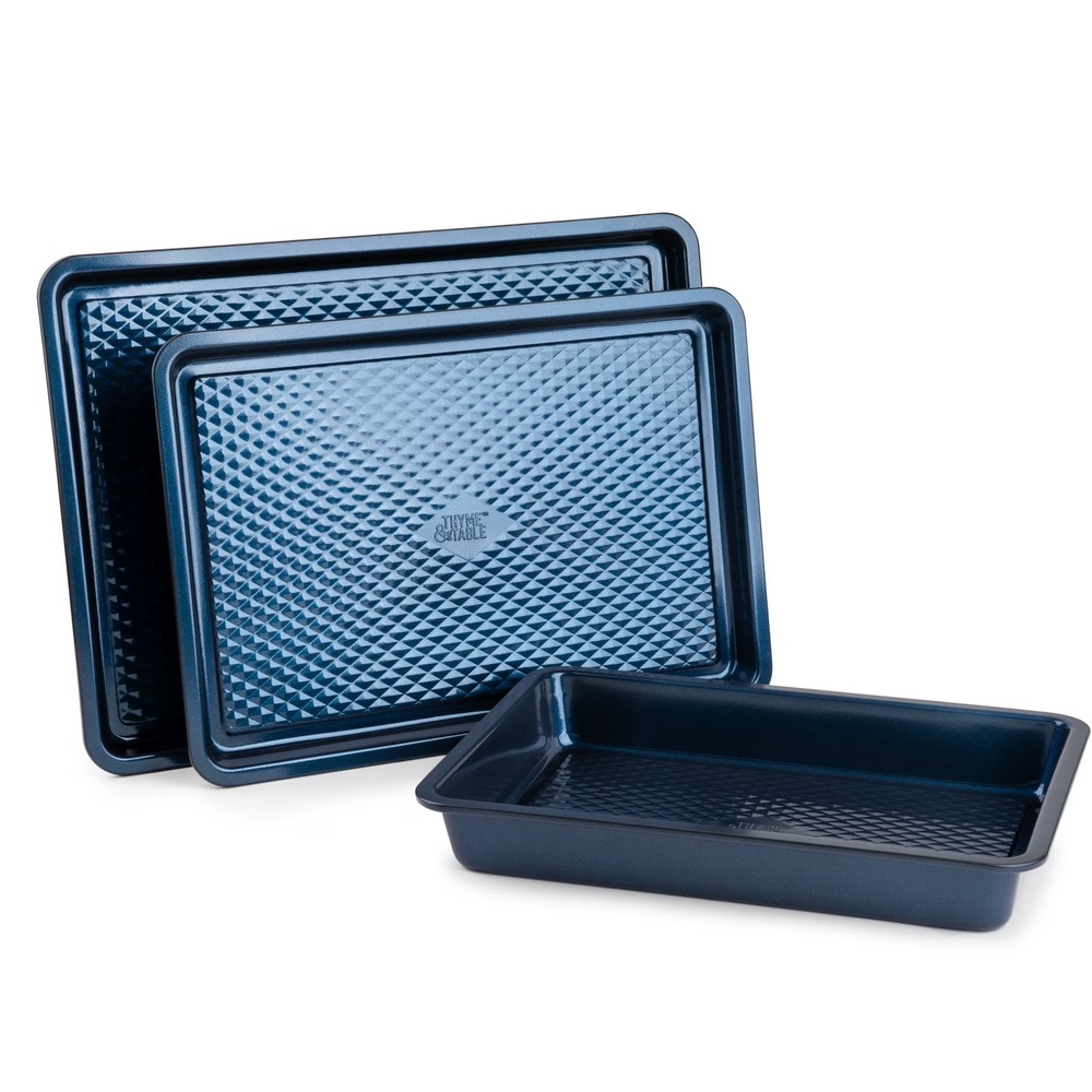 Thyme & Table Non-Stick Aluminized Steel Baking Navy