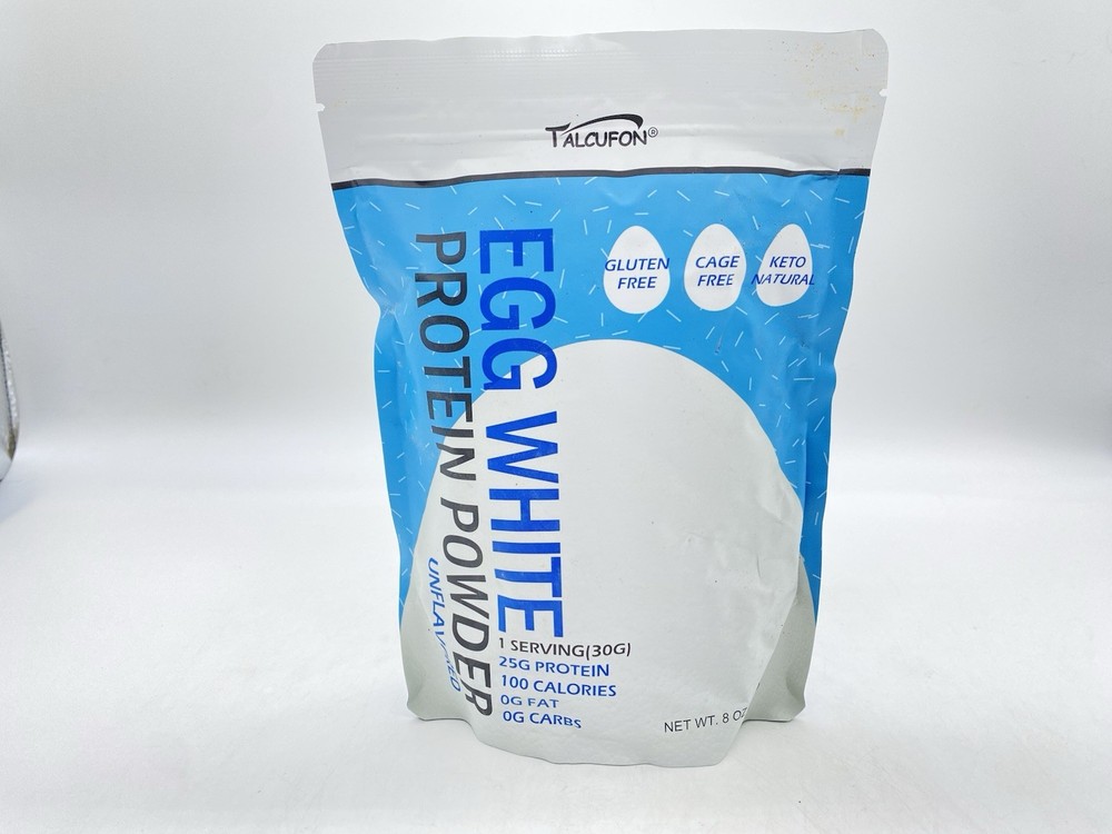 Egg White Protein Powder Pasteurized No Additives, High Protein, 8 oz. Bag