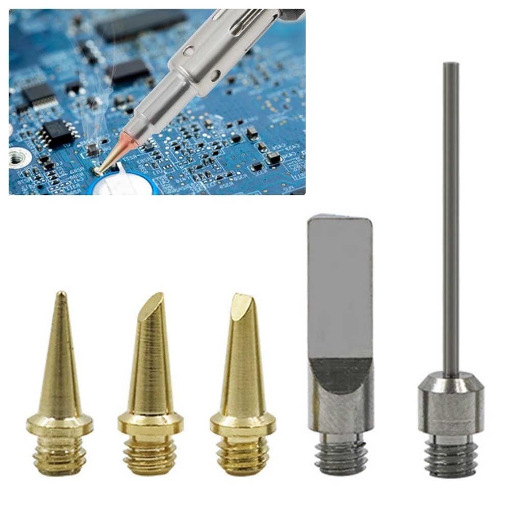 Soldering Iron Tip Soldering Tips Kit Torch Pen Replaceable Tool Silver
