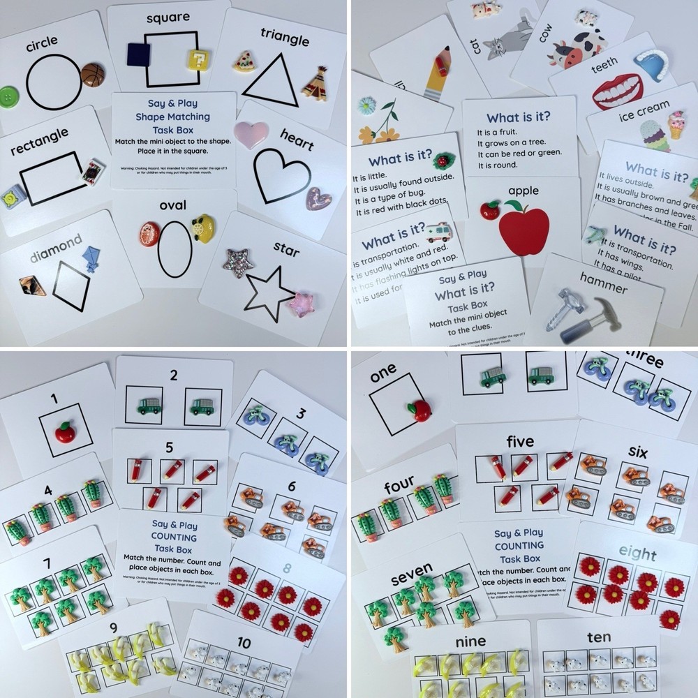 Preschool Activity Set with Mini Objects – 16 Learning Activities With Minis