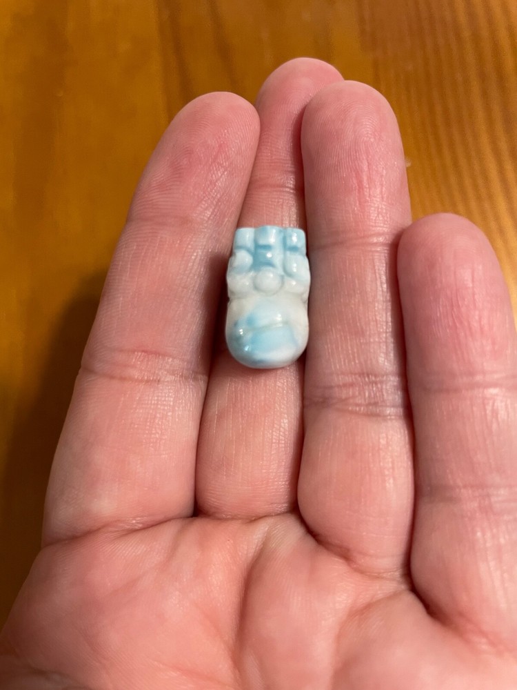 Mini natural larimar Pixiu carving