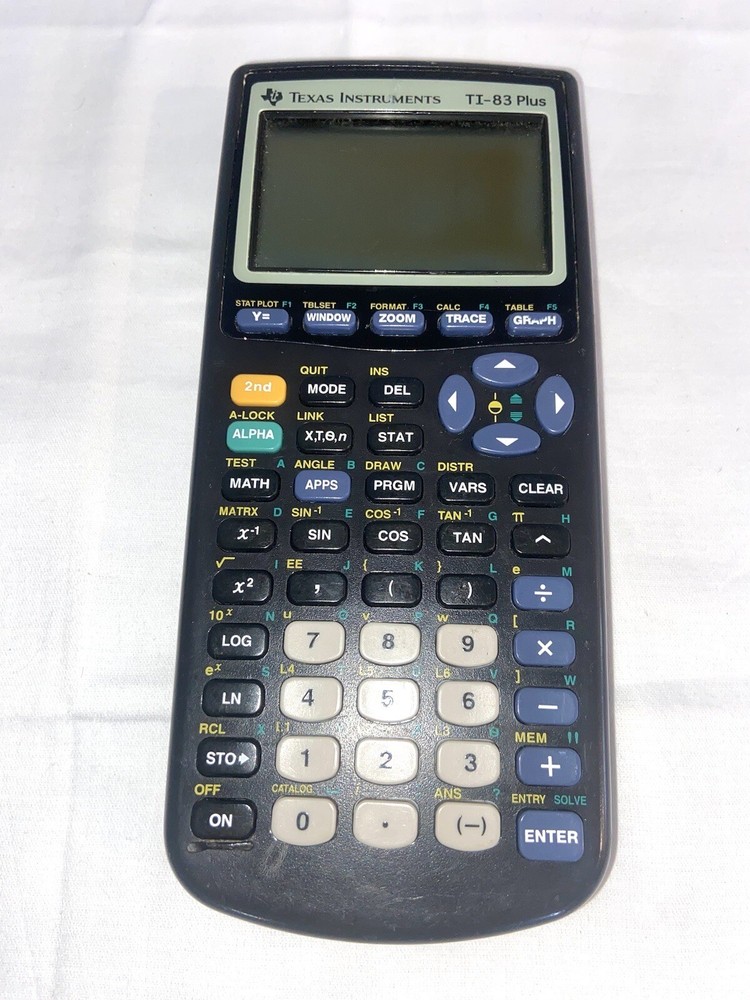 Texas Instruments TI-83 Plus Graphing Calculator Without Cover Tested Working