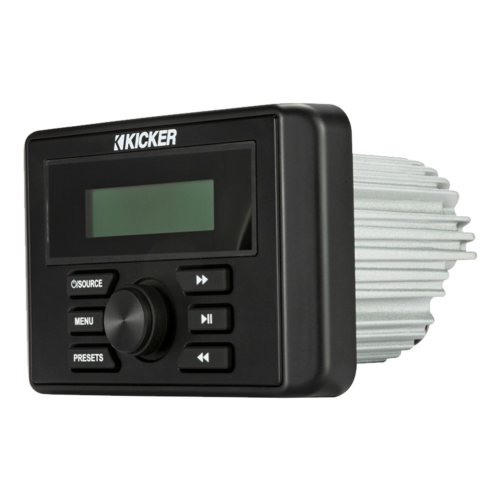 Kicker KMC3 Marine Bluetooth USB Stereo Receiver, 2x 6.5" Speakers, Wire