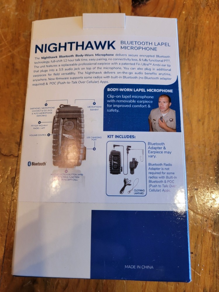 BLUE-WI Nighthawk Sport Bluetooth Body Worn Microphone.