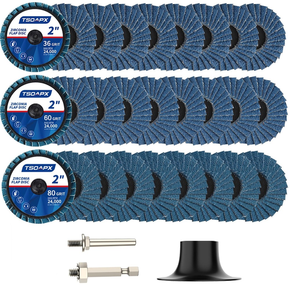 28 PCS 2" Zirconia Flap Disc Set for Angle Grinder - Rust & Paint Removal Dis...