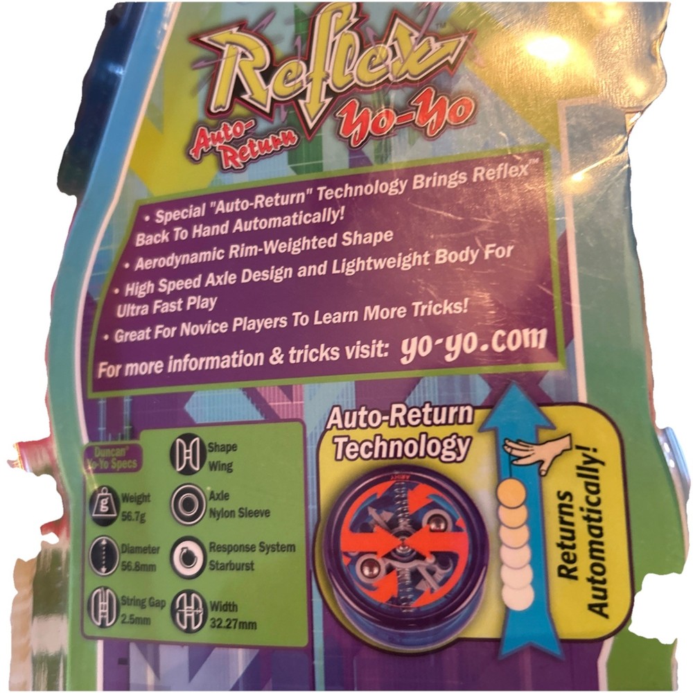 Duncan Reflex Auto Return Automatic Beginner Yo-Yo Blue Orange NEW