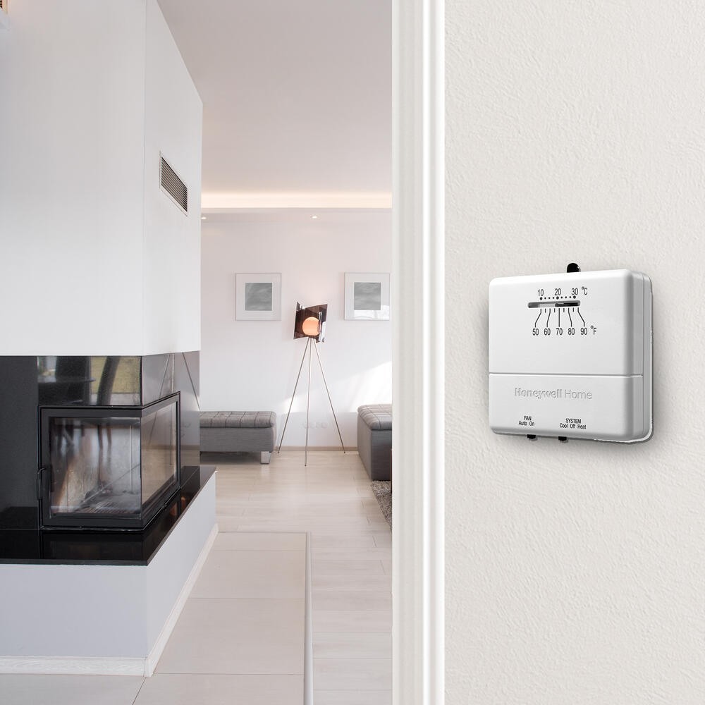 8" 1 Stage Non Programmable Thermostat Fan Control Bimetal Temperature Sensor