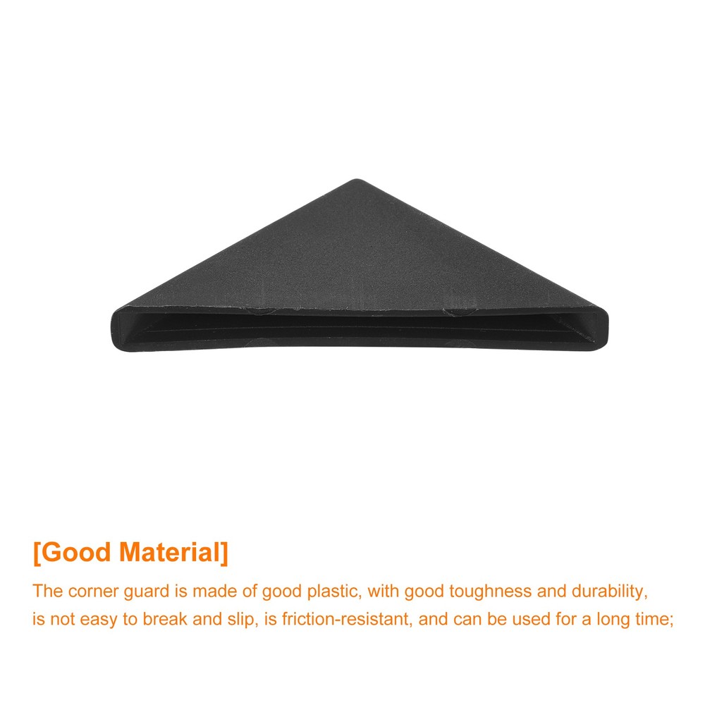 20Pcs Corner Protectors 3x50mm Plastic Right Angle Corner Guards Cushion Black