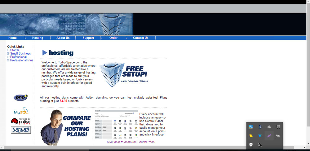 Beautifull Web Hosting Template +  Website Free Installation