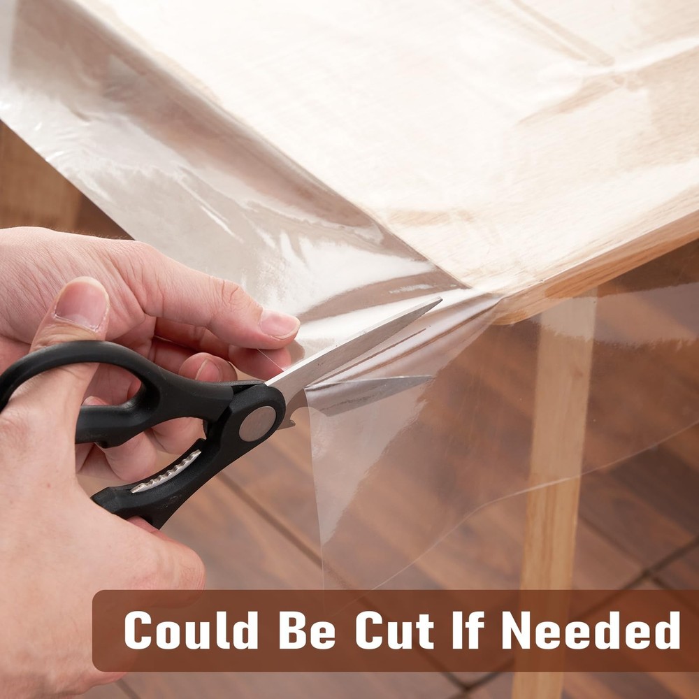 Rawgoodz Clear Plastic Tablecloth Protector 70" x 126" (Rectangular),