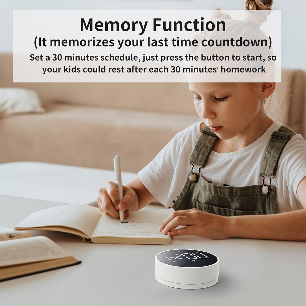 Digital Kitchen Timer - Magnetic Countdown Countup Timer with Large LED Displ...