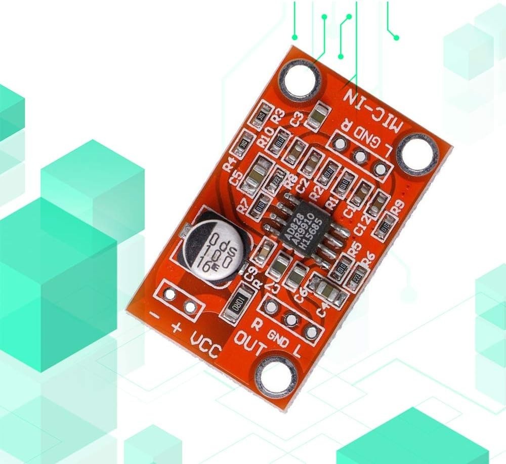 3Pcs AD828 Stereo Dynamic Microphone Preamplifier Board Pickup Module DC 3.8V...