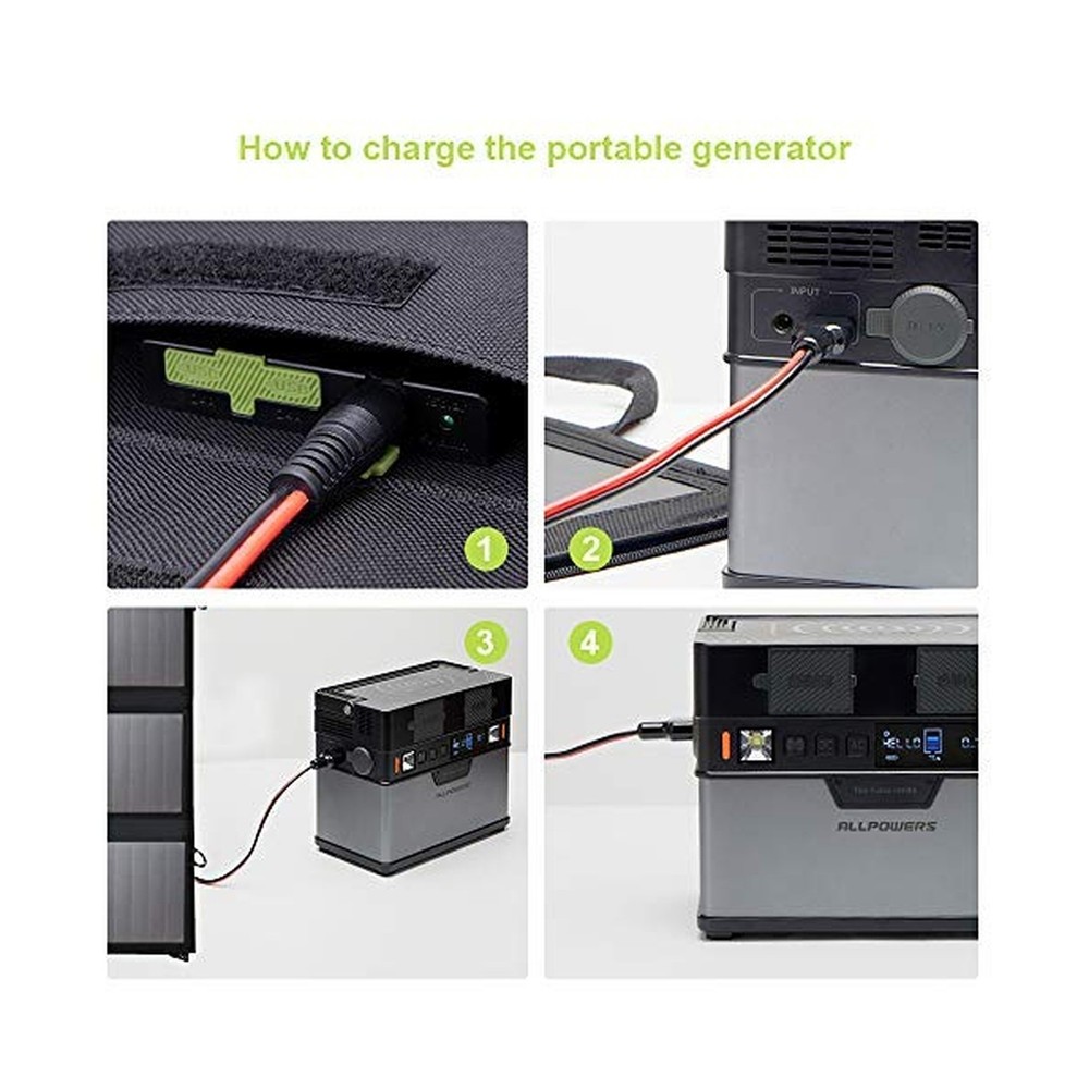 ALLPOWERS Solar Charger 100W Solar Panel Foldable Portable with Dual 5v USB18...