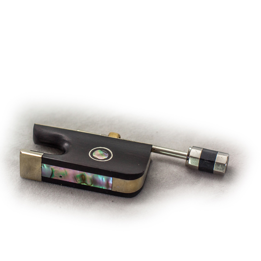 Fully Lined Ebony Frog for Viola Bow