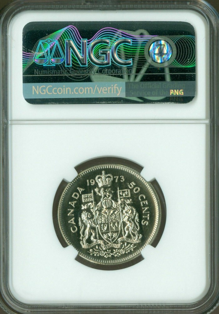 1973 CANADA 50 CENTS NGC MS67 MAC SPOTLESS *