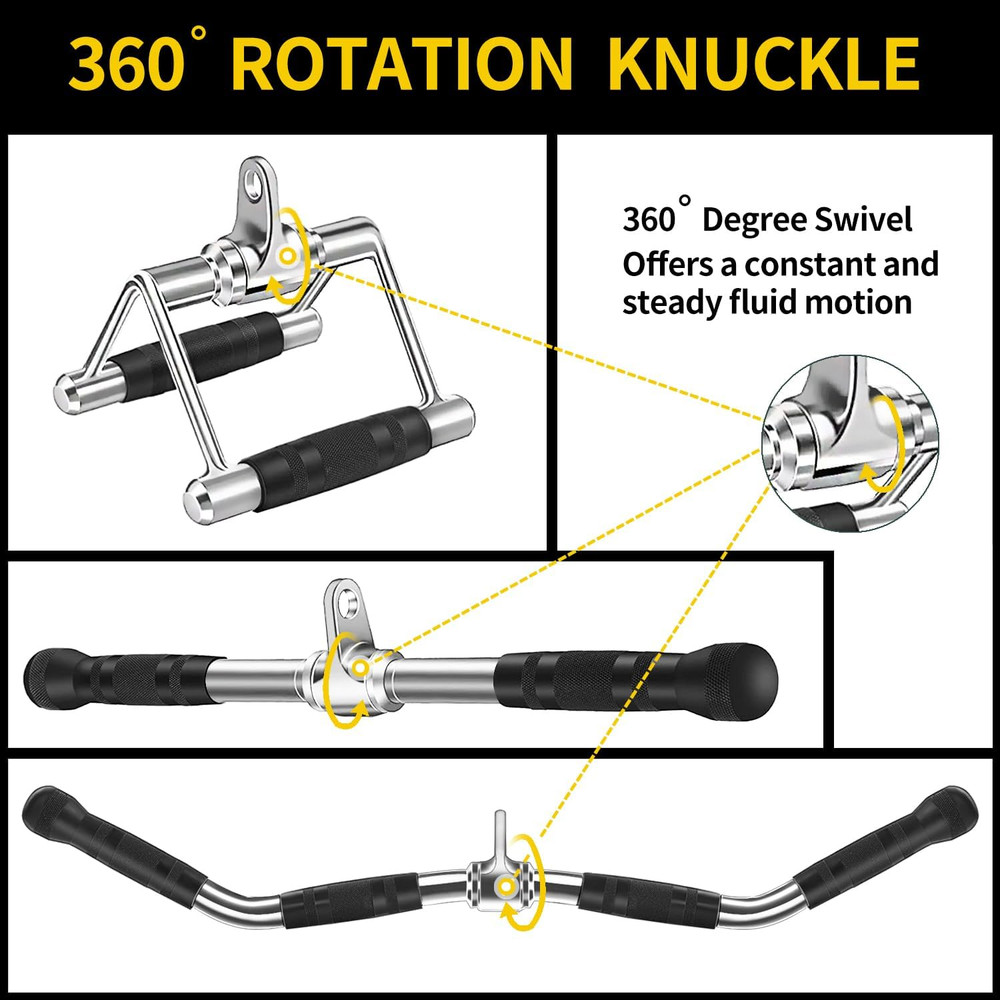 Cable Machine Attachment, LAT Pulldown Attachments, Home Gym Accessories, Tricep