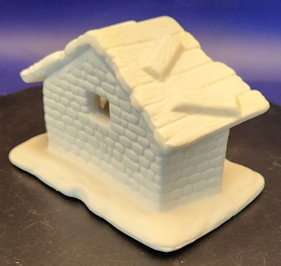 Mini Ceramic 4" Bisque NativityManger Scene