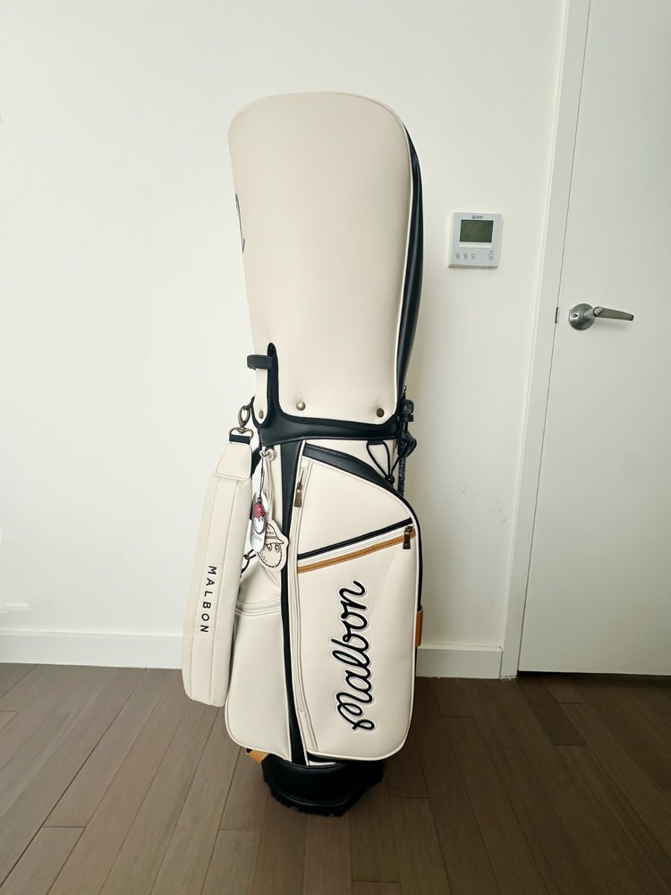 Malbon Basic Performance Golf Stand Bag WHITE CREAM 2024/25 Collection