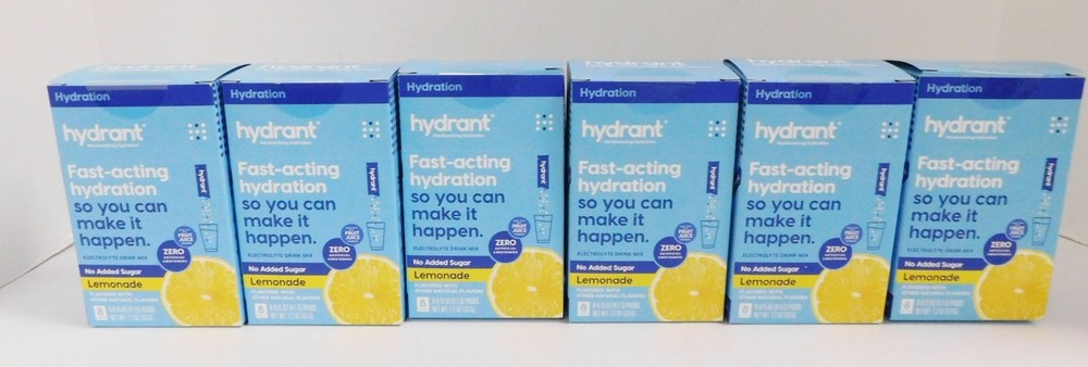 Hydrant Individual Hydration Electrolyte Powder Stick  48 Packets  6x8 bbd 4/26
