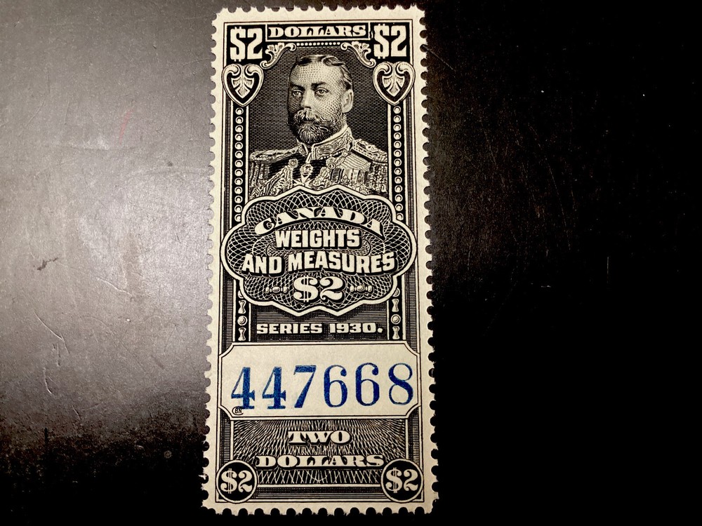 FWM 69 CANADA WEIGHTS &MEASURES STAMP MINT N H NICE