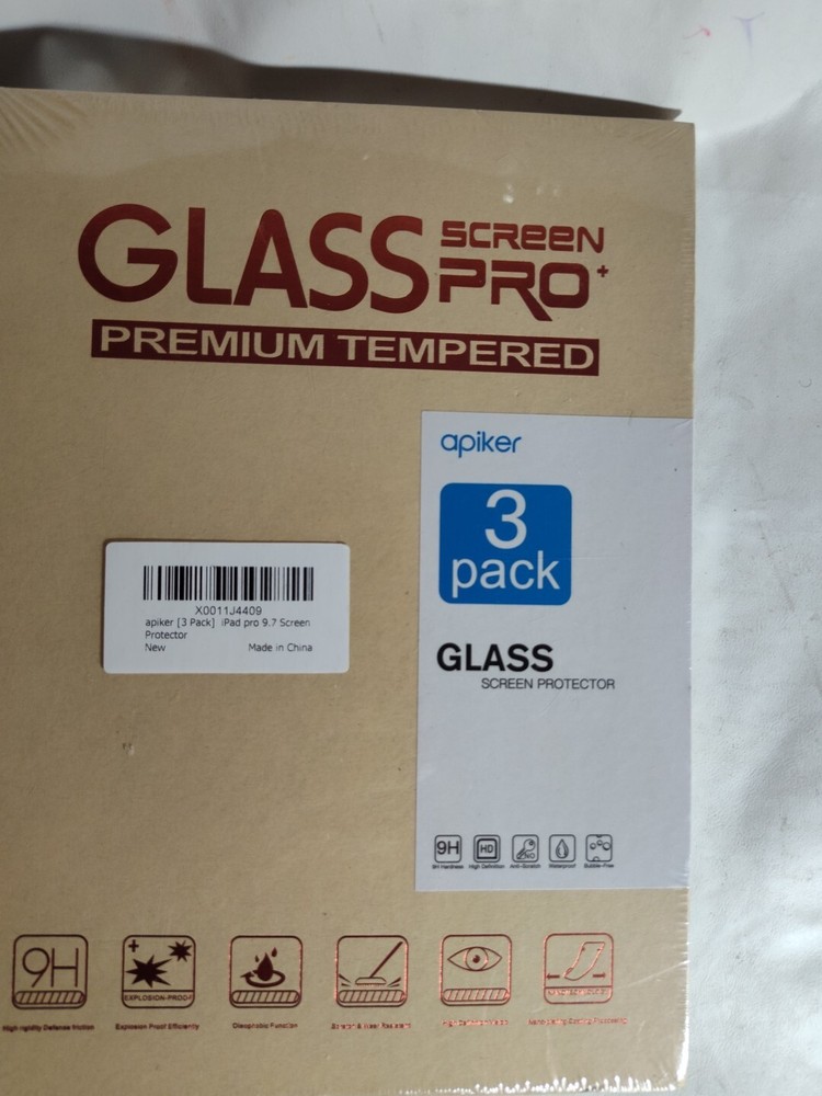 3-Pack Apiker Screen Protector Compatible with iPad Pro 9.7