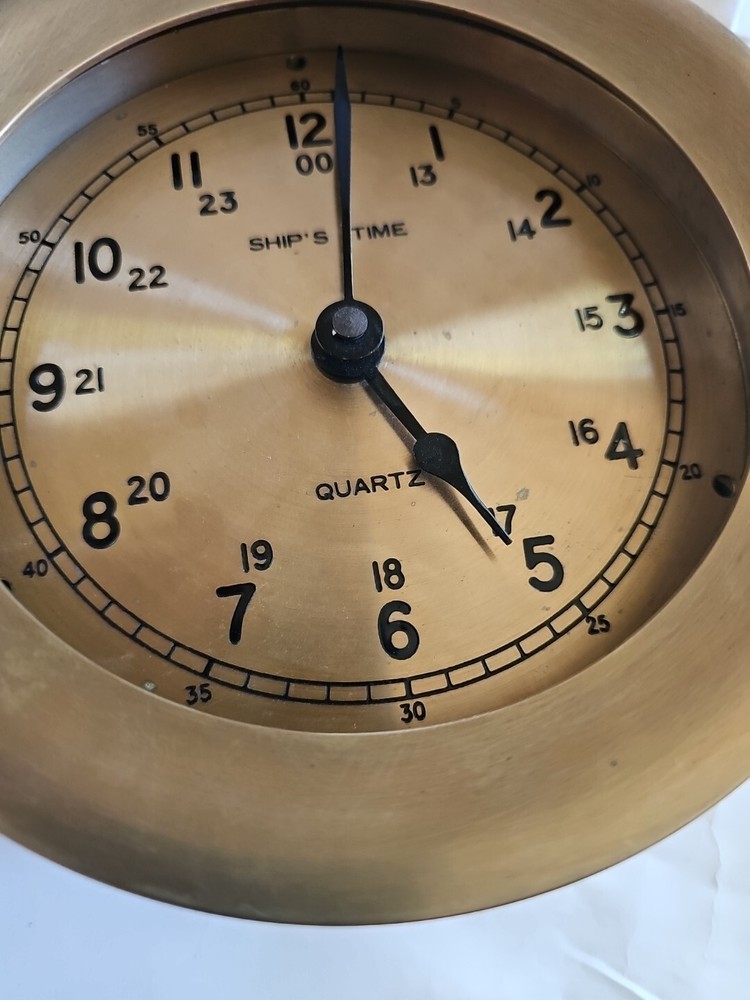 Ship's Time Quartz Nautical brass 7 inches