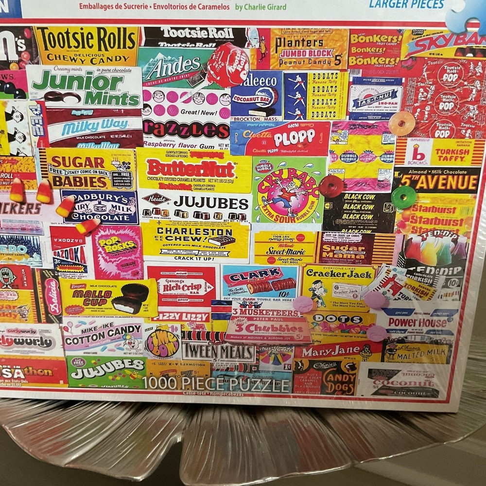 White Mountain 1000 Candy Wrapper Colorful Puzzle