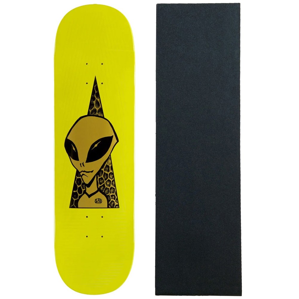 Alien Workshop Skateboard Deck Yaje Popson Visitor Gold 8.75" x 32.5" with Grip