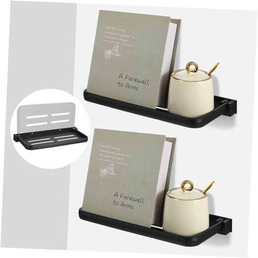 2 Pack Folding Wall Shelf for Bathroom, 90° Fold Up Floating Shelf, Wall