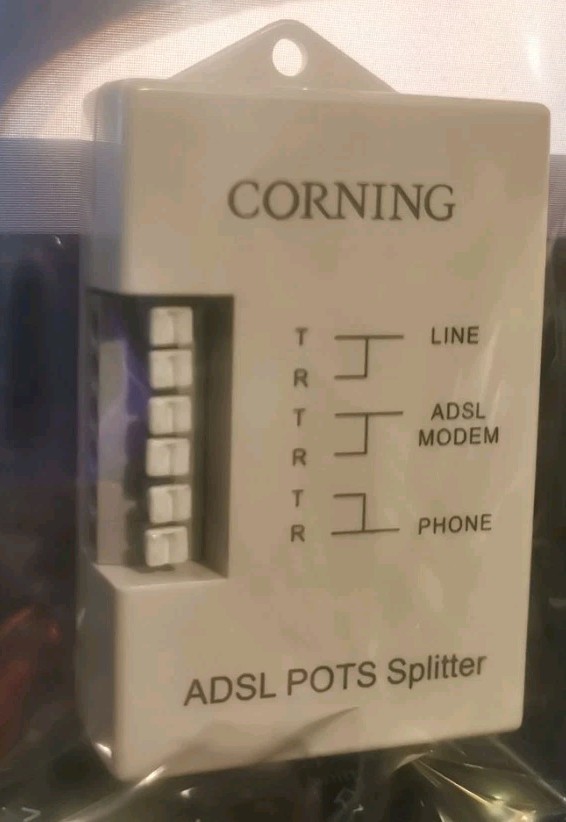 Corning DSL Filter POTS Splitter Phone Line ADSL Wall-Mount Tested And Working