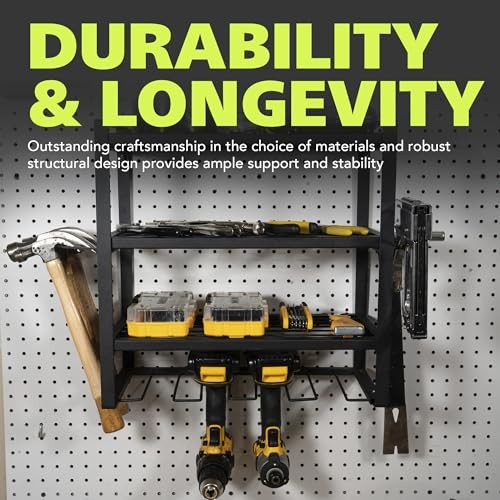 Power Tool Organizer,4 Layer Drill Holders Wall Mount, Duty Metal 2-Pack