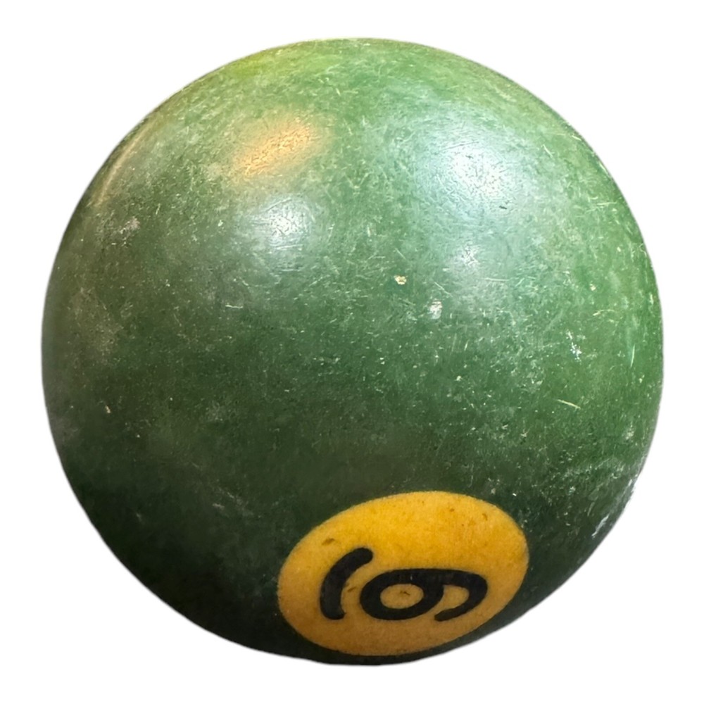 VTG BAKELITE Billiard Pool Ball - Solid Green #6 - 2 1/4" Diameter