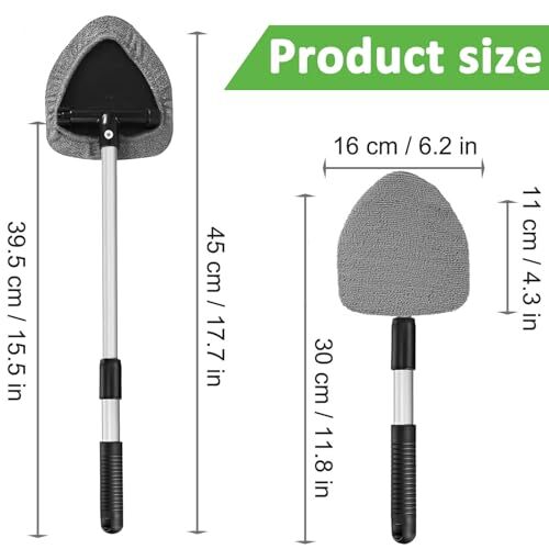 3 Pieces Windshield Cleaning Tool Inside Car Window Cleaner Cleaning Tool