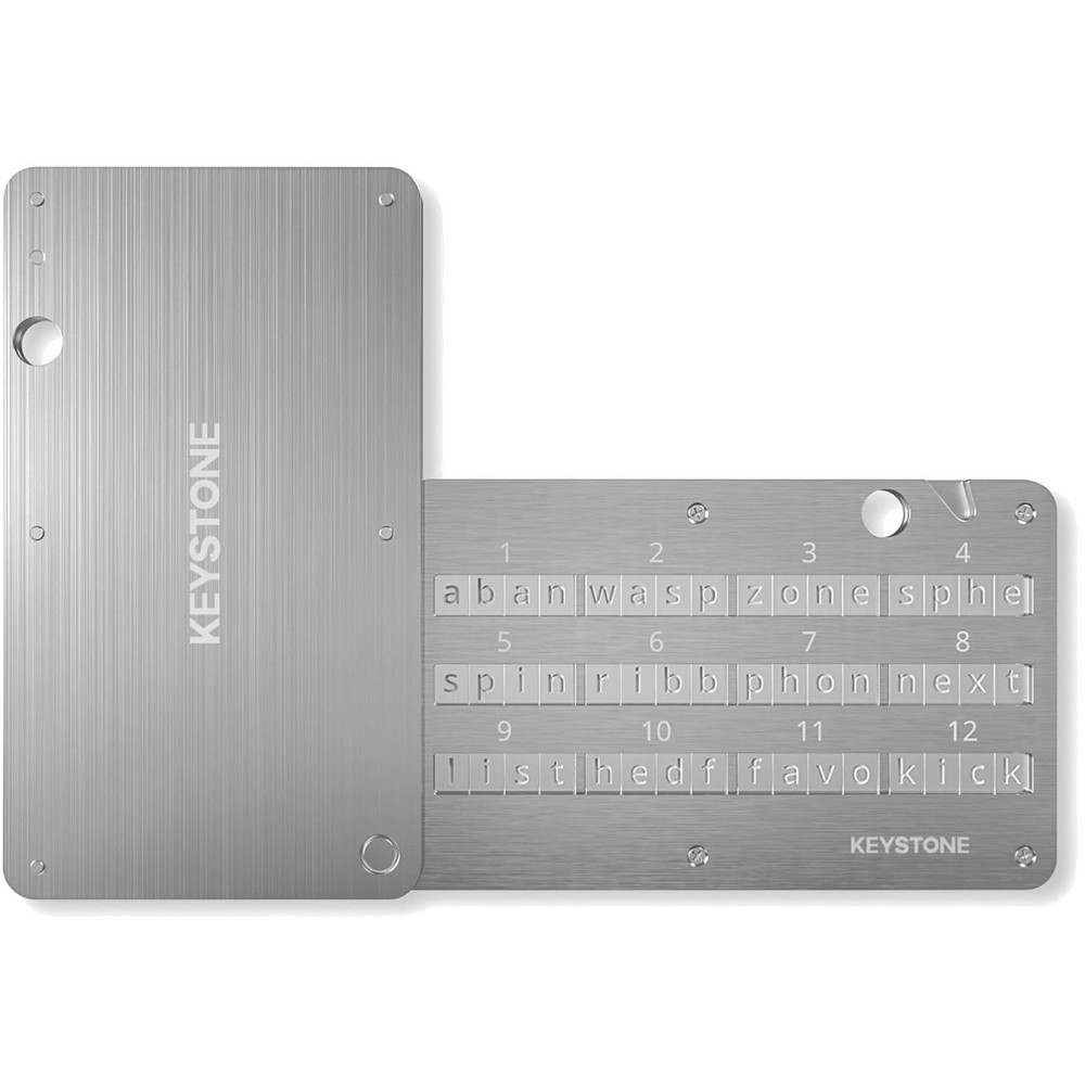 Compact Cold Storage Solution for Cryptocurrency - Fireproof Seed Phrase Tablet