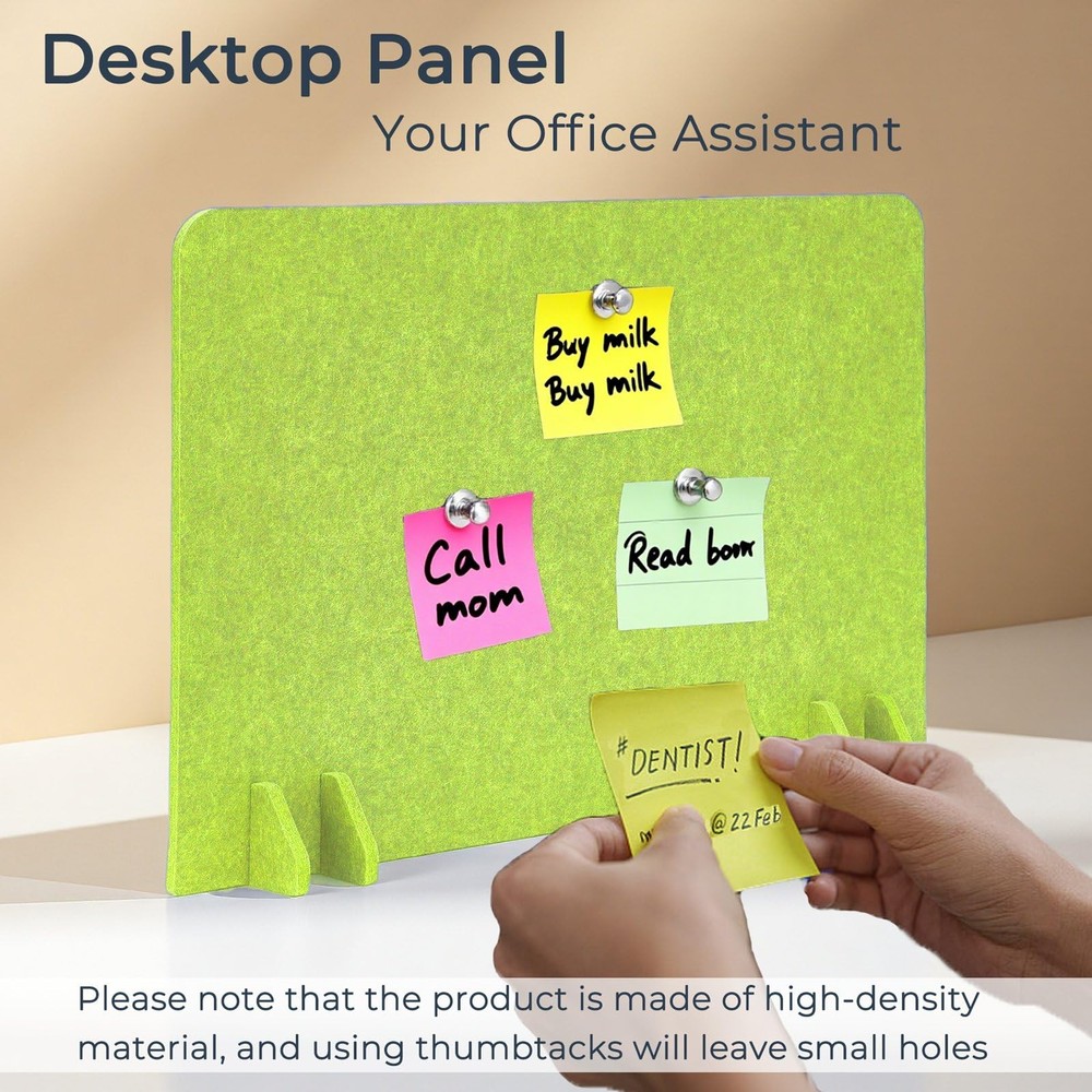 Portable Desk Divider Privacy Partition Panel (2 Pack) - 24" x 16" Freestandi...
