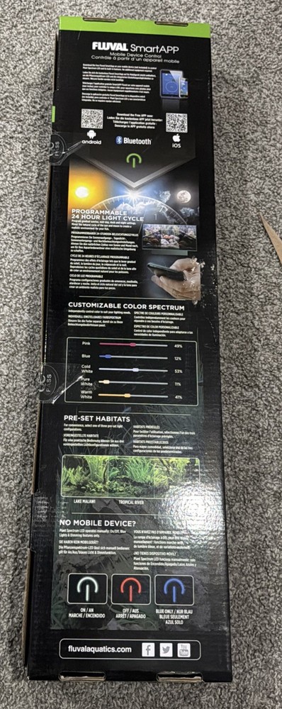Fluval Bluetooth LED Aquarium Light Strip 24”-34” -14521