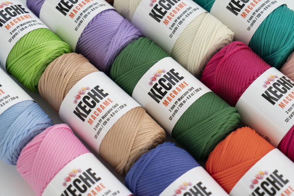 Macrame Cord | Macrame Supplies 3mm Polyester Macrame Rope Yarn for Table Run...