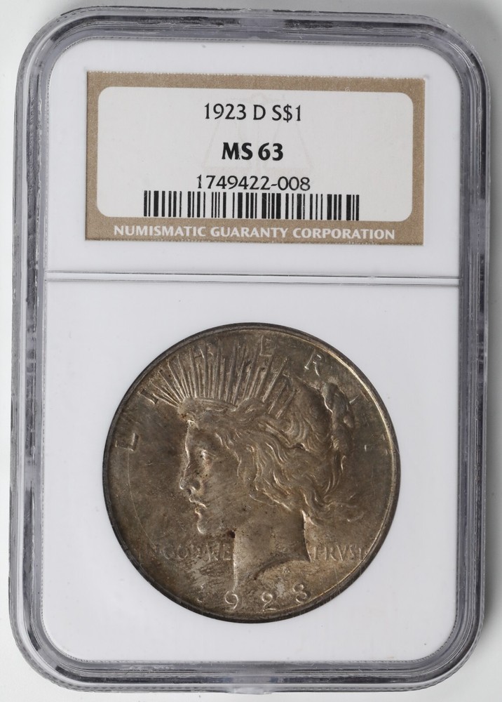 1923 D Peace Silver Dollar NGC MS-63