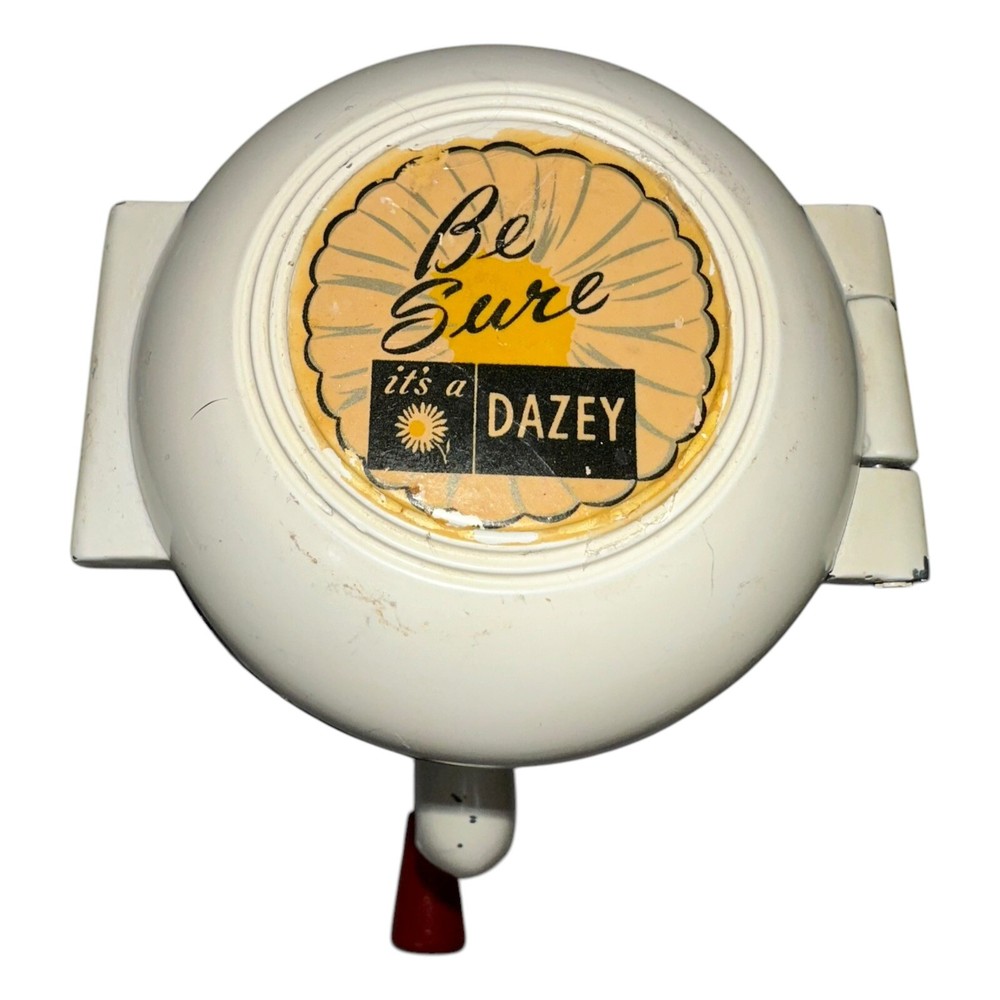 Vintage Dazey Rocket Crank Ice Crusher - Red and White