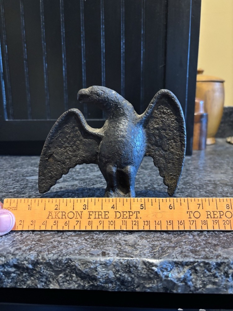 Antique Cast Iron Rooftop Snow Eagle