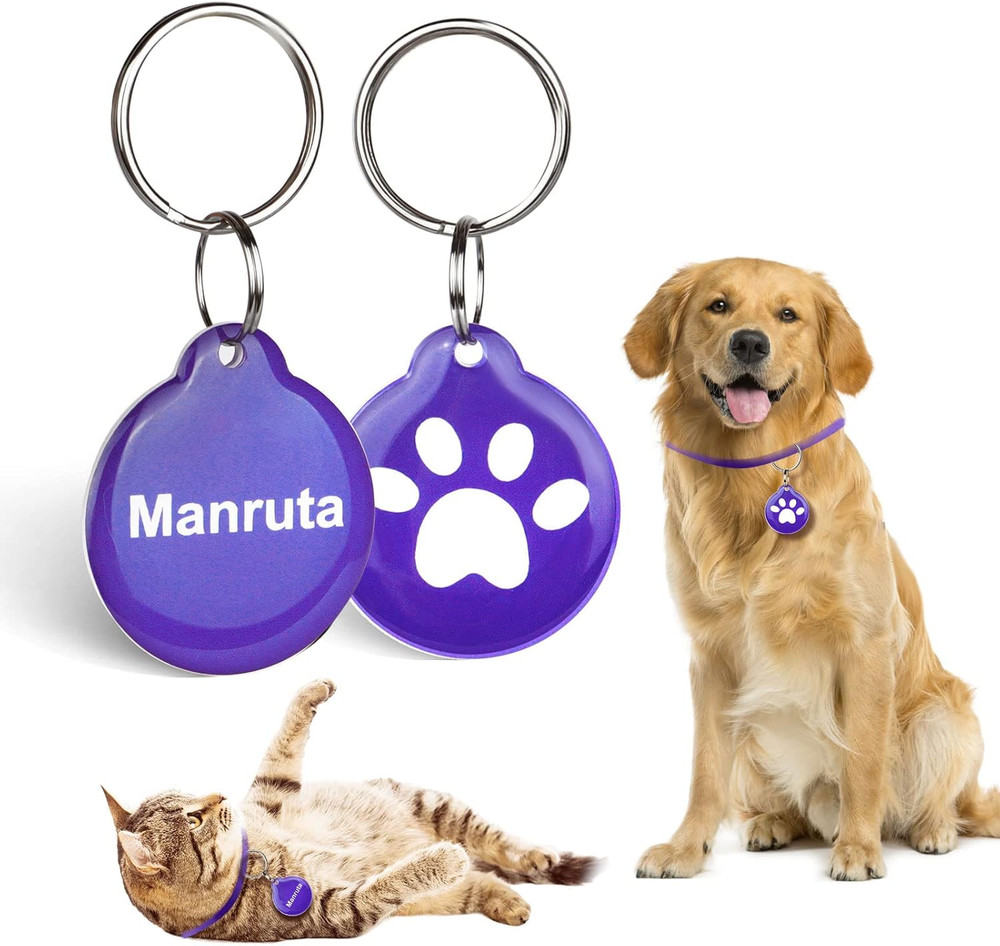 RFID Microchip Replacement Collar Tag 2 Pack for Cats and Dogs Use for Smart Aut